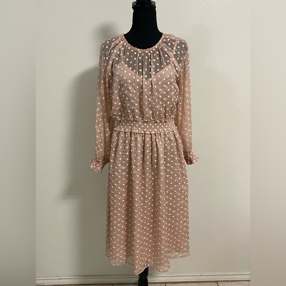 Lulus Dress Women’s Size Medium Blush Such A Wildflower Floral Midi Dress